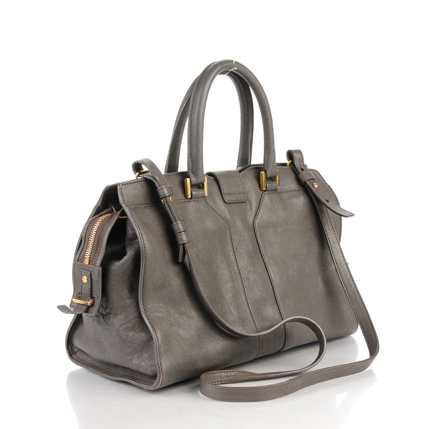 Saint Laurent Sheepskin Small Cabas ChYc Grey 3 of 7