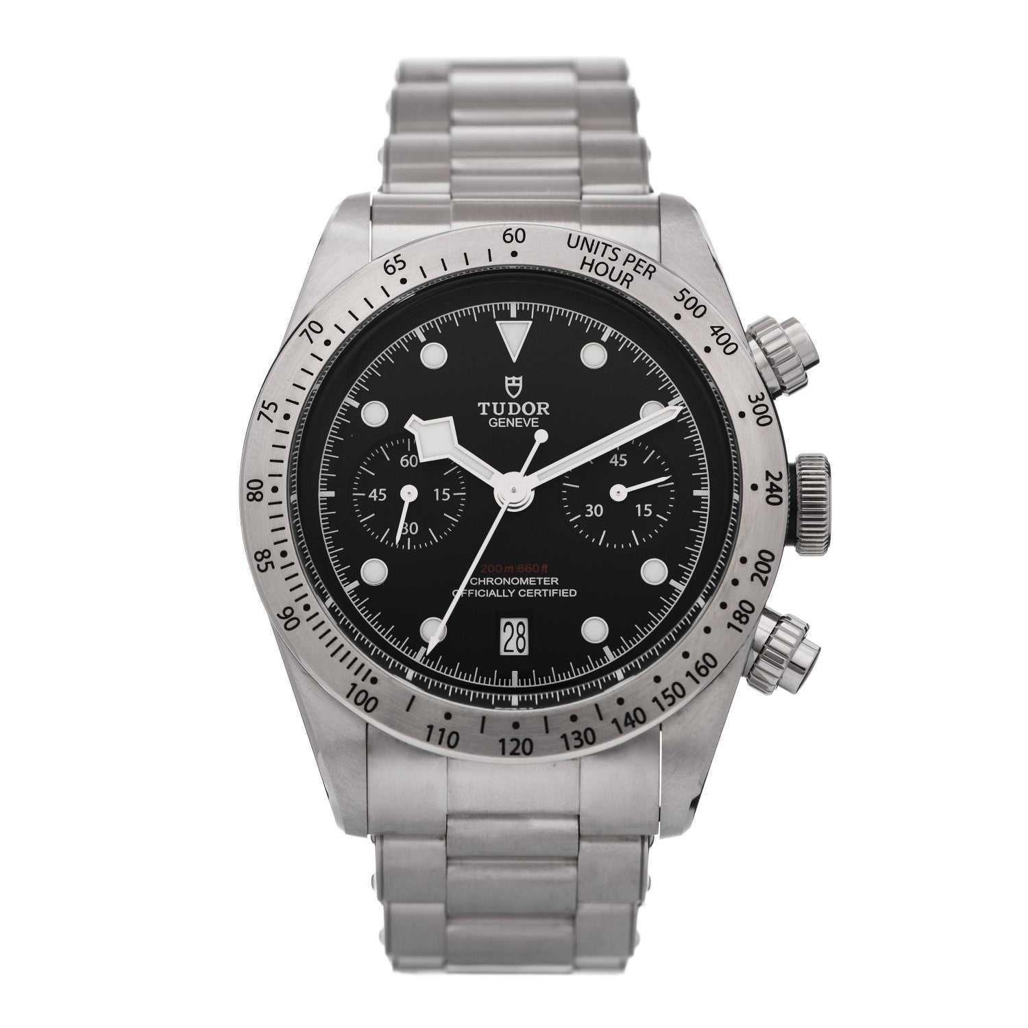 TUDOR Stainless Steel 41mm Black Bay Chronograph Automatic Watch Black 79350 1 of 5