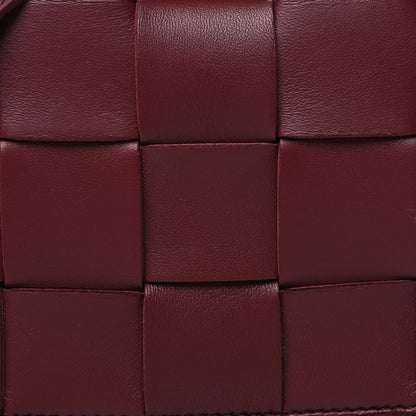 Bottega Veneta Lambskin Maxi Intrecciato Small Cassette Crossbody Bag Barolo 8 of 10