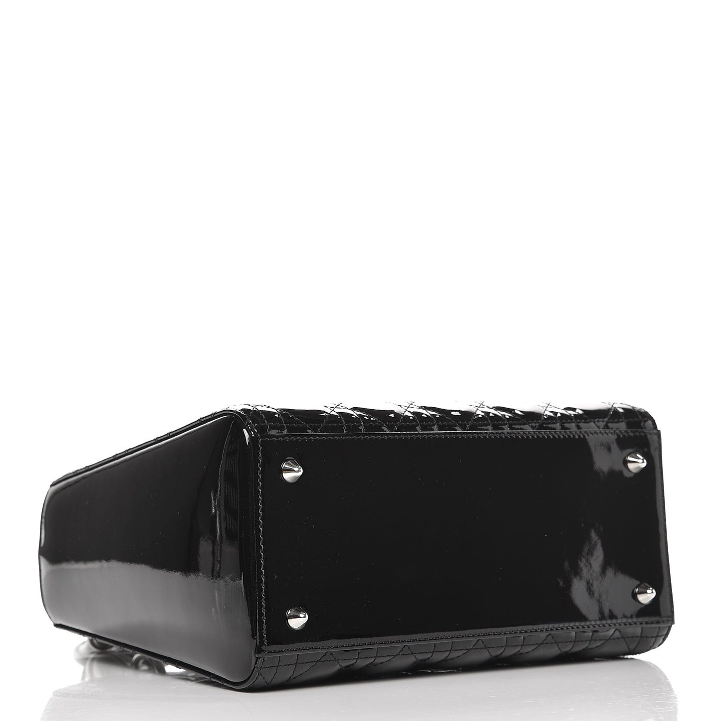 Patent Cannage Medium Lady Dior Black