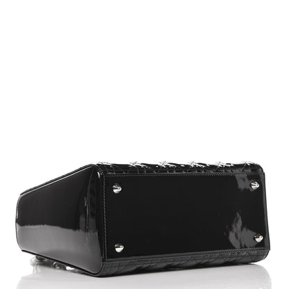 Christian Dior Patent Cannage Medium Lady Dior Black 5 of 9