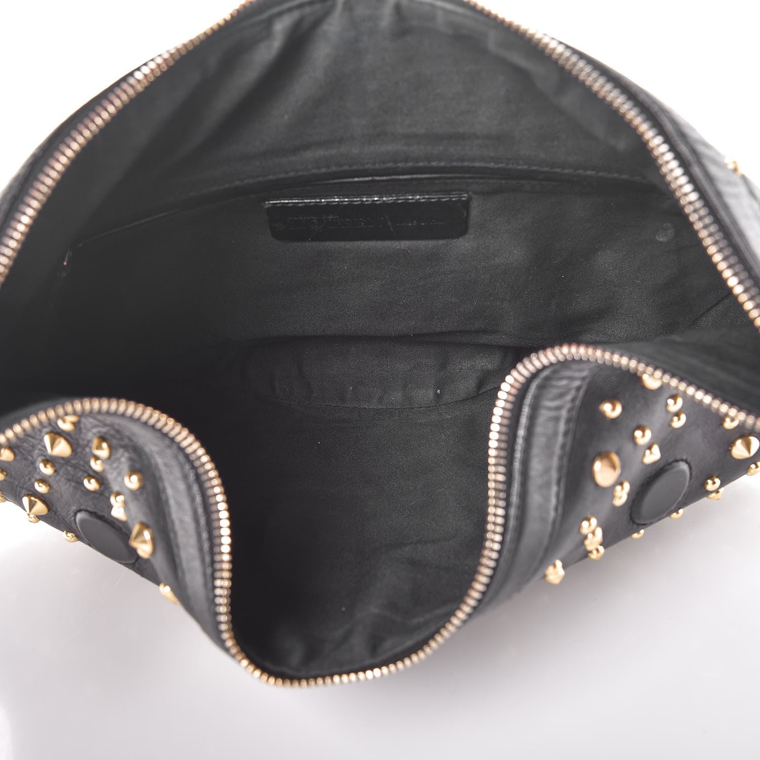 Alexander McQueen Calfskin Studded De Manta Clutch Black 5 of 9