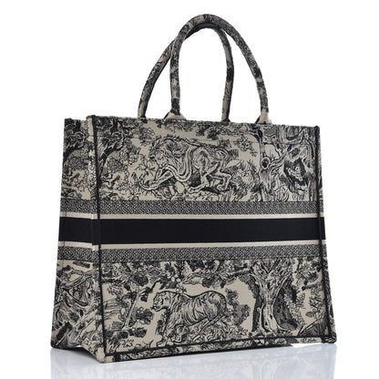 Christian Dior Canvas Embroidered Large Dioriviera Toile De Jouy Book Tote Blue 3 of 11