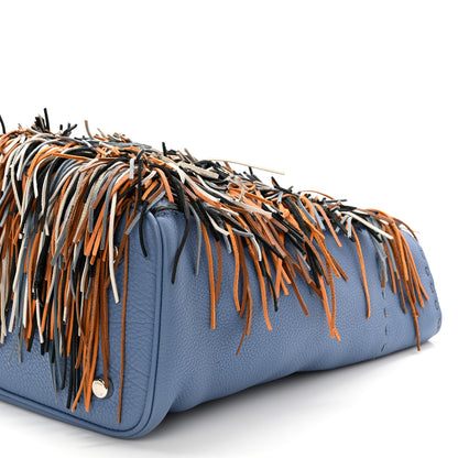 Fendi Nappa Romano Selleria Fringed Small Anna Bucket Bag Blue Cuoio 11 of 11