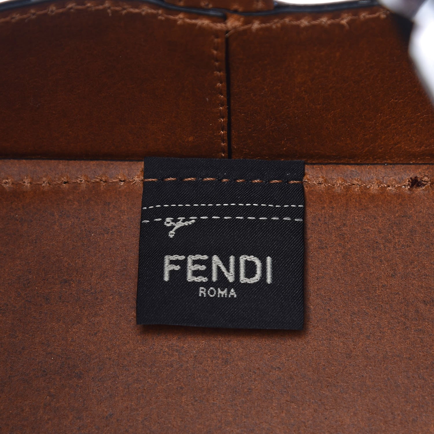 Fendi TPU FF Vitello Aura F is Fendi Grande Mon Tresor Bucket Bag Black Cuoio 8 of 13