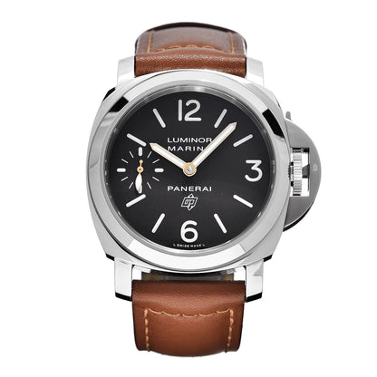 Panerai Stainless Steel Calfskin 44mm Luminor Marina Base Logo Manual Winding Watch Black PAM00632 1 of 12