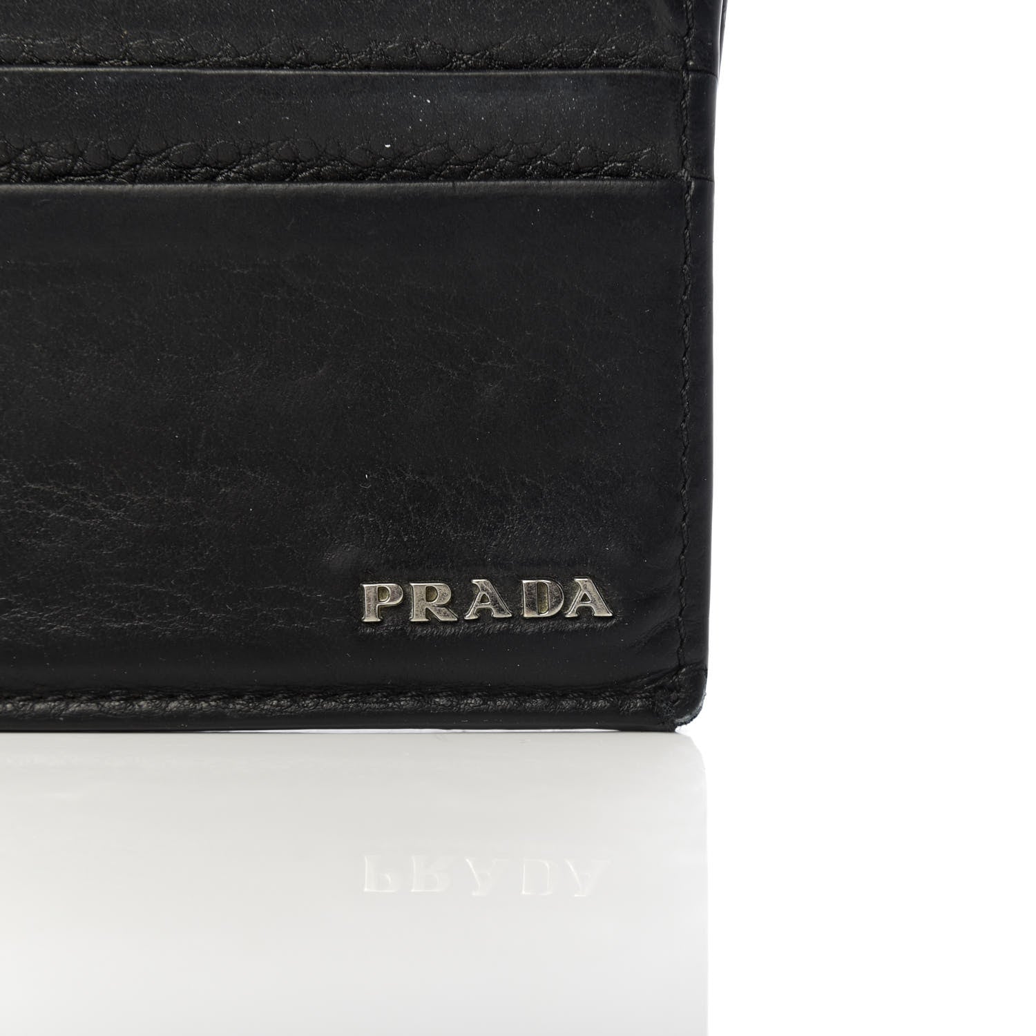 Prada Vitello Grain Card Holder Black 7 of 7