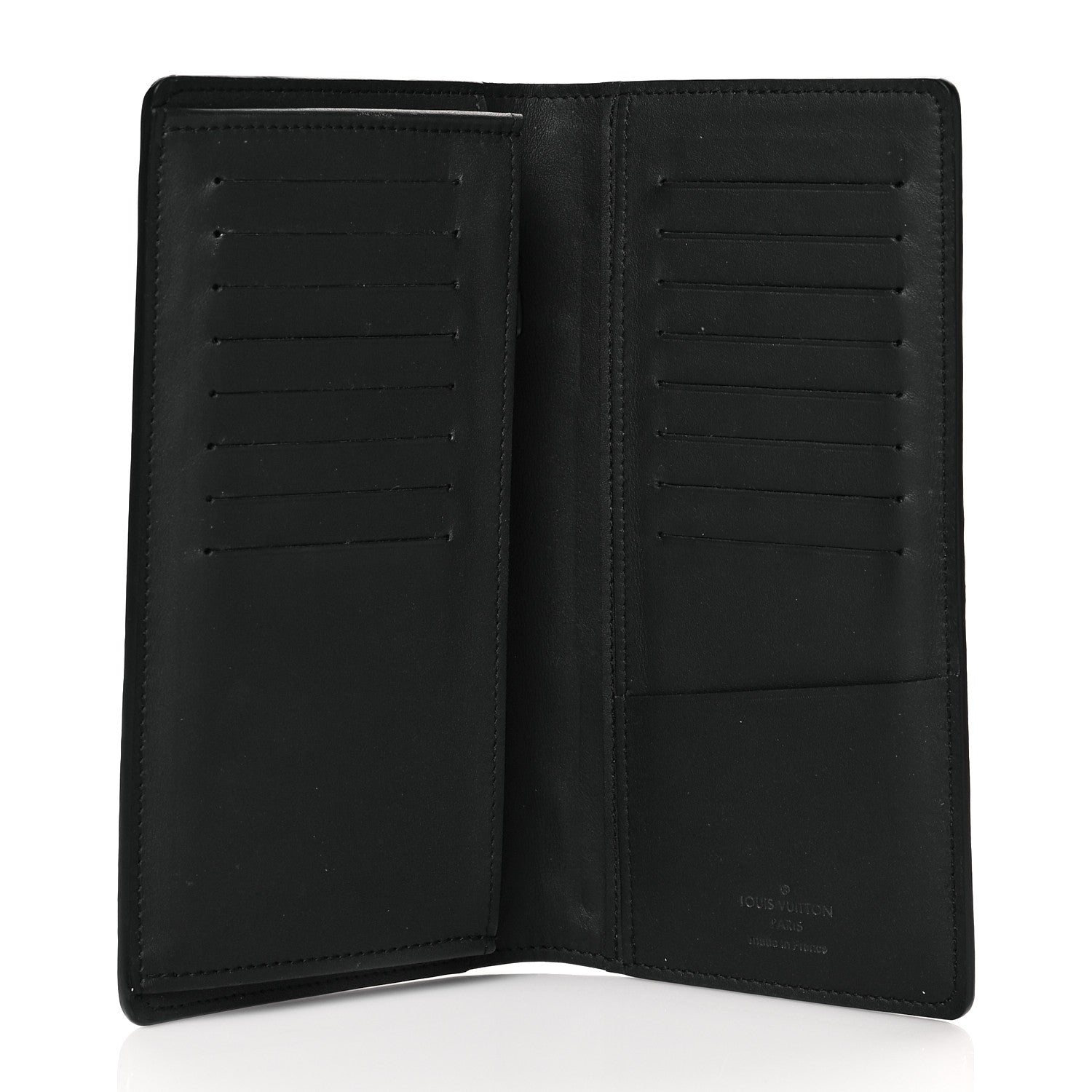 Louis Vuitton Calfskin Monogram Shadow Brazza Wallet Black 5 of 10