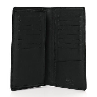 Louis Vuitton Calfskin Monogram Shadow Brazza Wallet Black 5 of 10