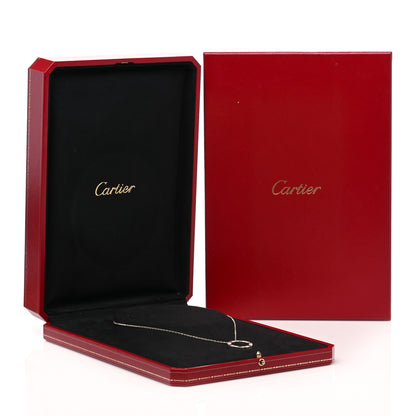 Cartier 18K White Gold Diamond LOVE Paved Necklace 7 of 7