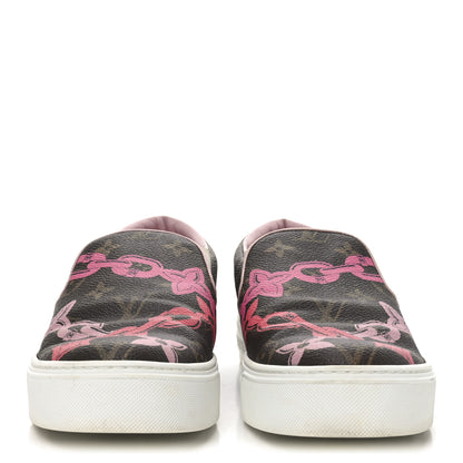 Louis Vuitton Monogram Bay Slip On Harbor Sneakers 38.5 Rose Ballerine Poppy 3 of 9