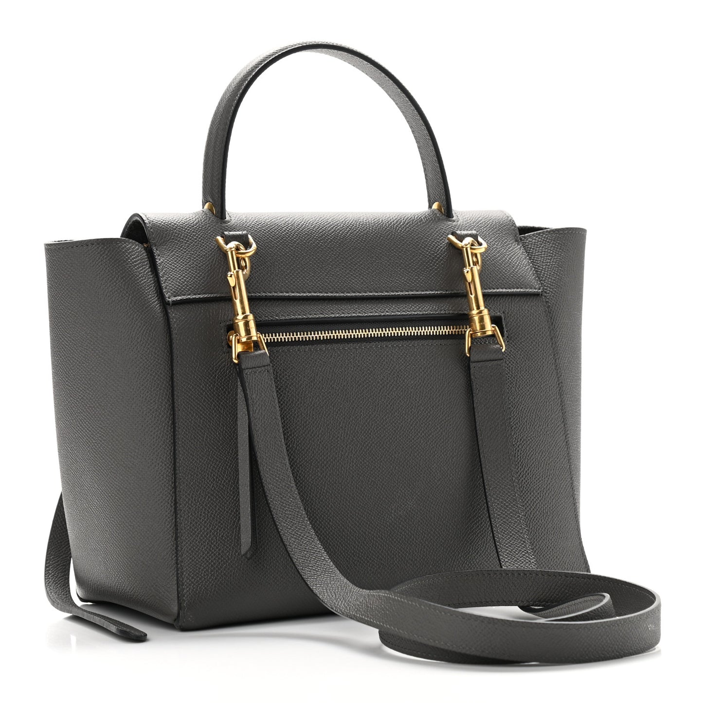 Grained Calfskin Micro Belt Bag Grey