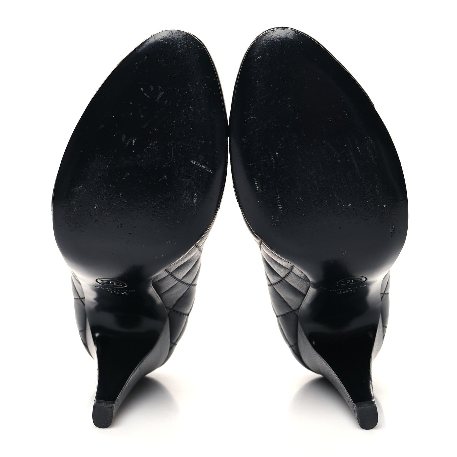 Chanel Lambskin Quilted Cap Toe Pumps 36.5 Black 5 of 8