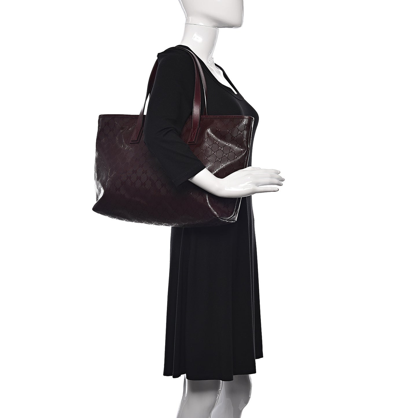 Imprime Monogram Medium Zippered Tote Bordeaux