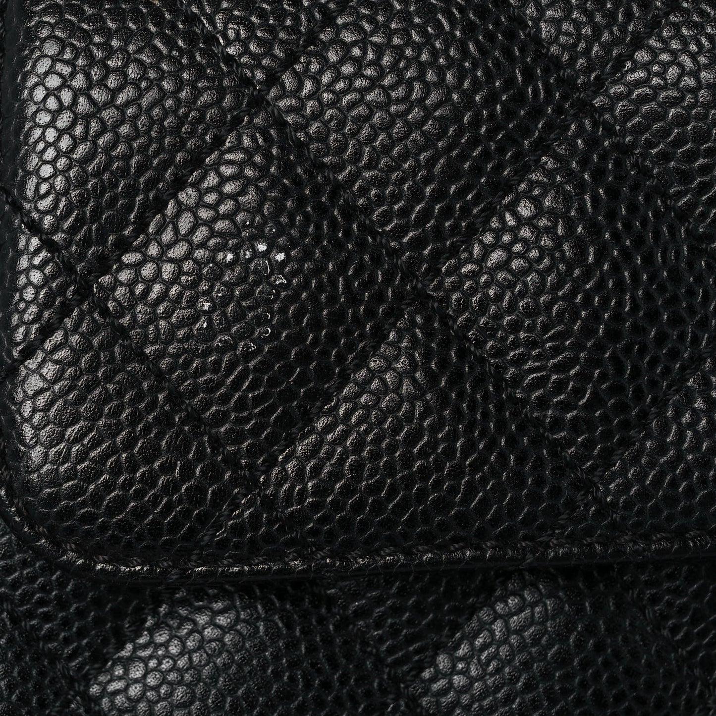 Caviar Quilted East West Flap Black