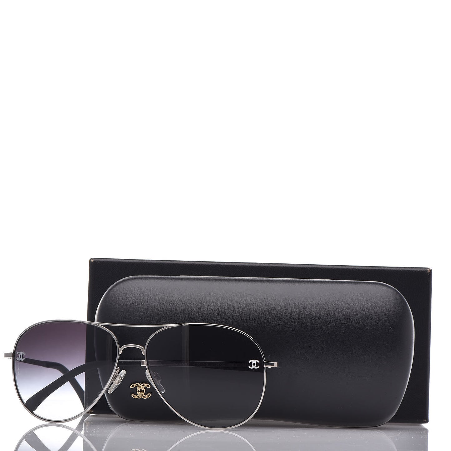 Metal Aviator CC Sunglasses 4189 T-Q Silver
