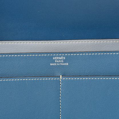 Hermes Swift Dogon Combined Wallet Bleu De Galice and Bleu Lin 7 of 14