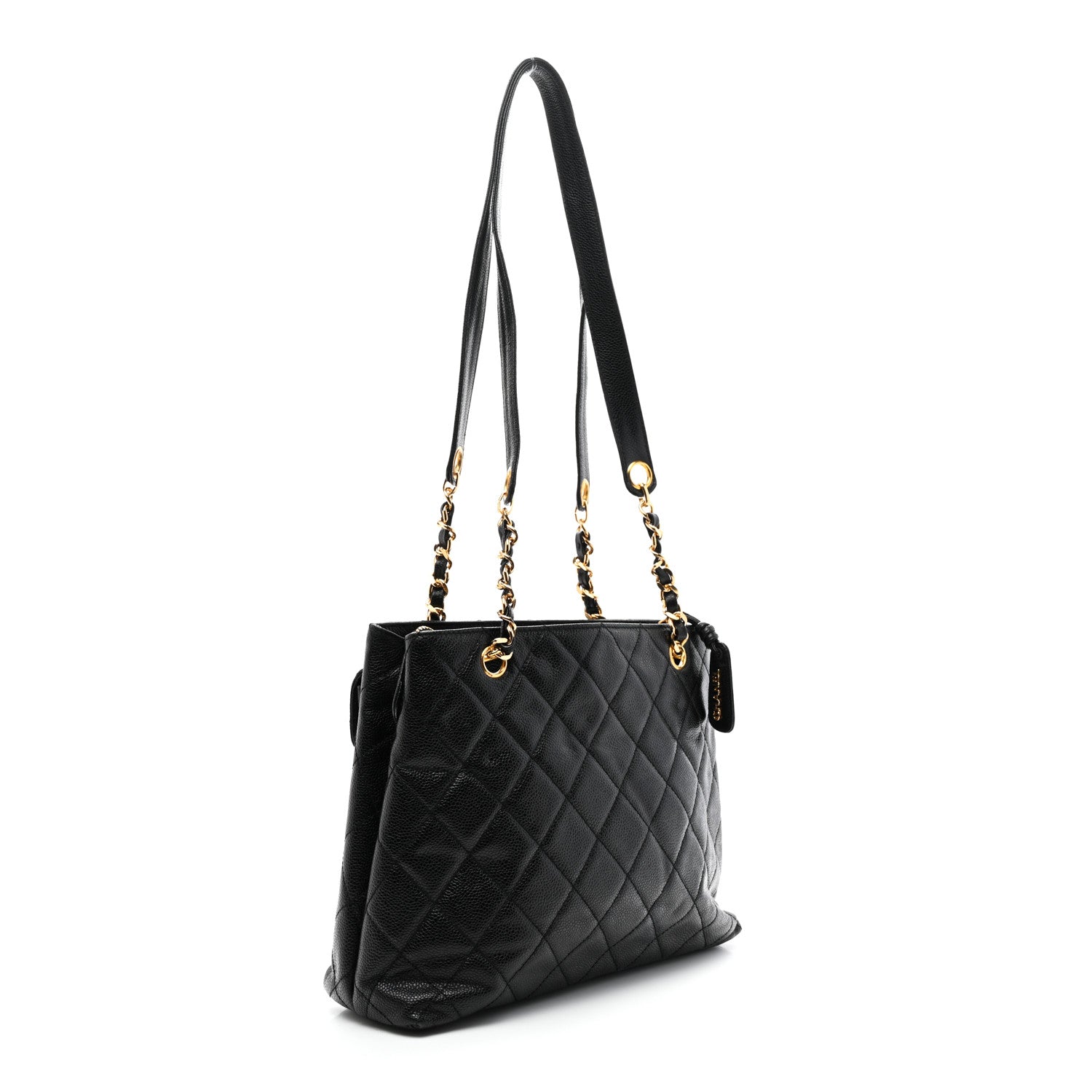 Chanel Caviar Quilted Pocket Shopping Tote Black 3 of 12