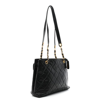 Chanel Caviar Quilted Pocket Shopping Tote Black 3 of 12