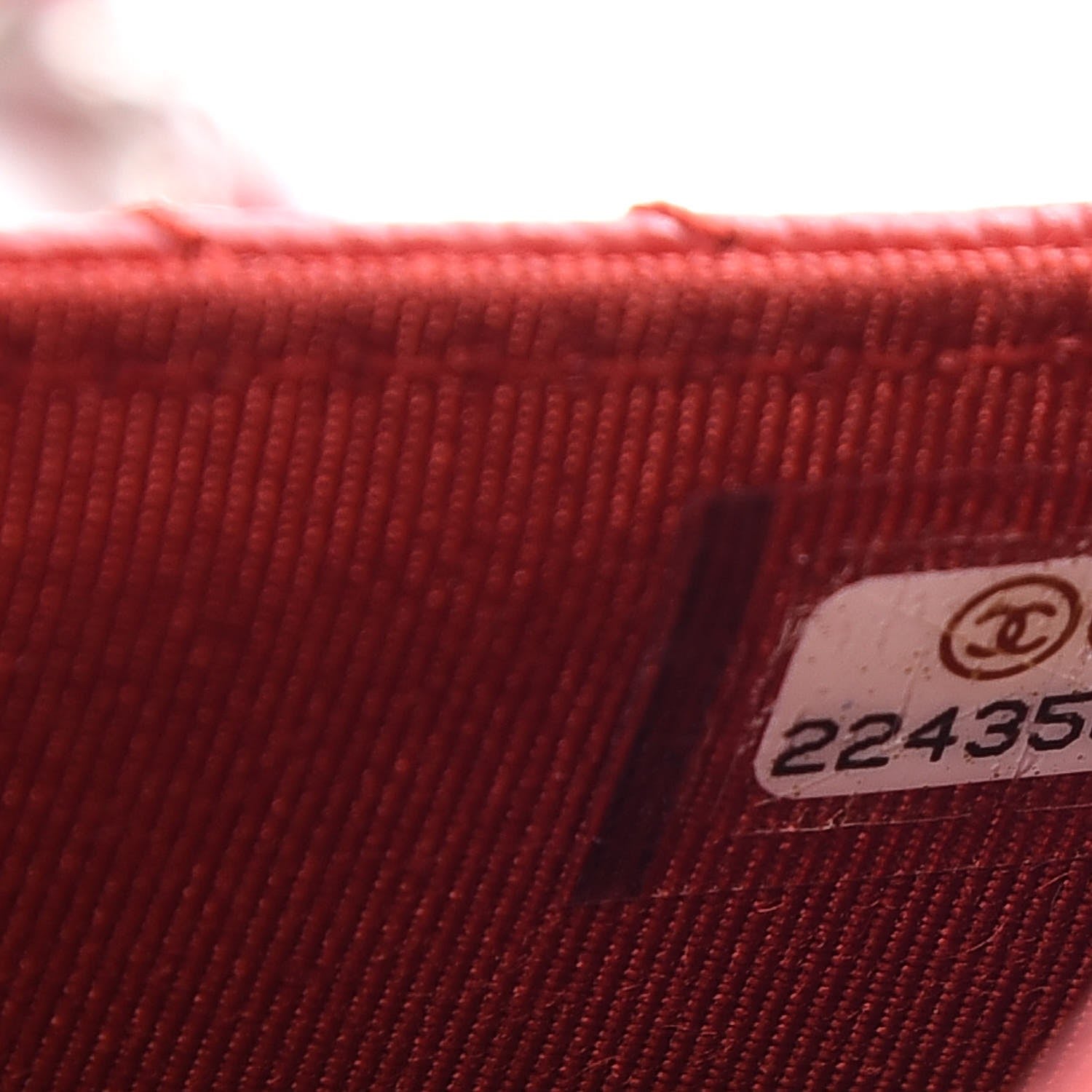 Chanel Caviar Chevron Quilted Wallet On Chain WOC Red 8 of 8