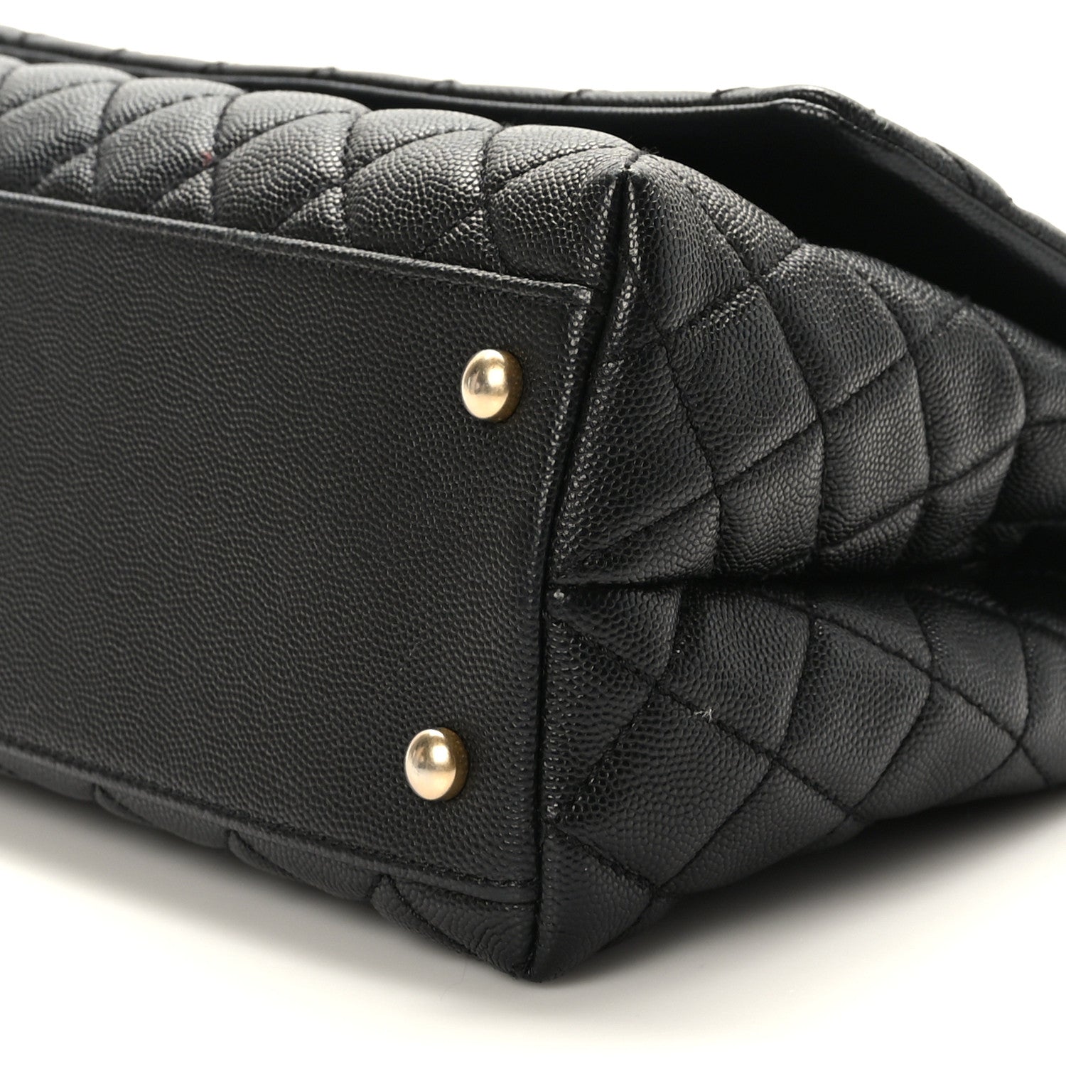 Chanel Caviar Lizard Embossed Quilted Small Coco Handle Flap Black 8 of 8