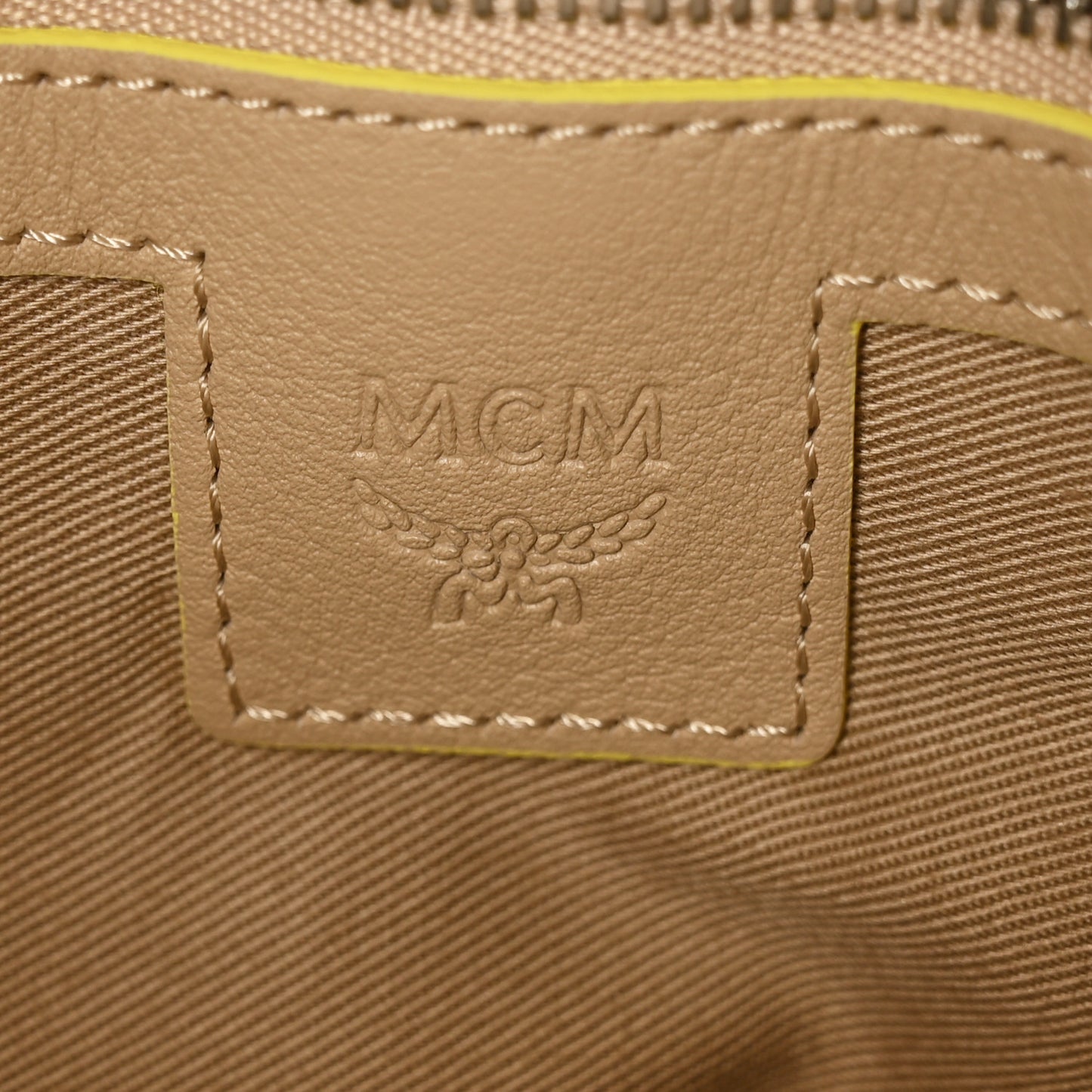 Calfskin Ottomar Monogram Aren Crossbody Pouch Beige Croissant