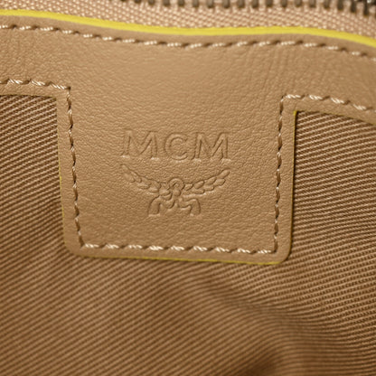 MCM Calfskin Ottomar Monogram Aren Crossbody Pouch Beige Croissant 6 of 6