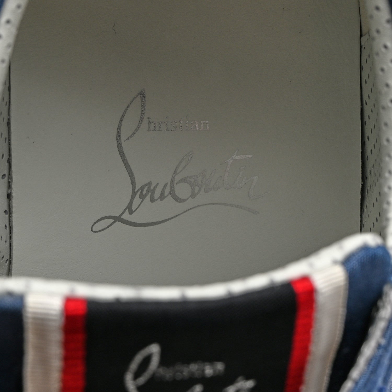Christian Louboutin Denim Womens Fique A Vontade Sneakers 36.5 Blue 6 of 8