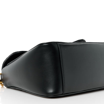 Gucci Calfskin Matelasse Small GG Marmont Top Handle Shoulder Bag Black 9 of 10