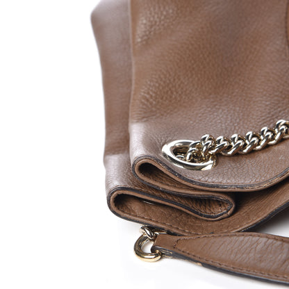 Gucci Pebbled Calfskin Medium Soho Chain Shoulder Bag Maple Brown 8 of 19
