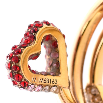 Louis Vuitton Swarovski LV and V Heart Strass Ring M Rose Gold 5 of 5