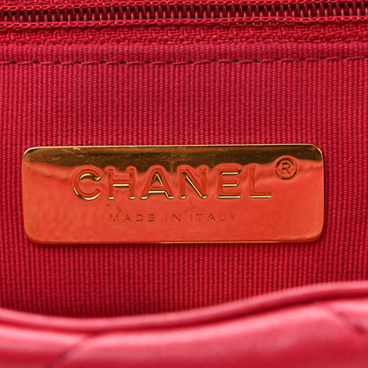 Chanel Lambskin Quilted Medium Chanel 19 Flap Dark Pink 6 of 10