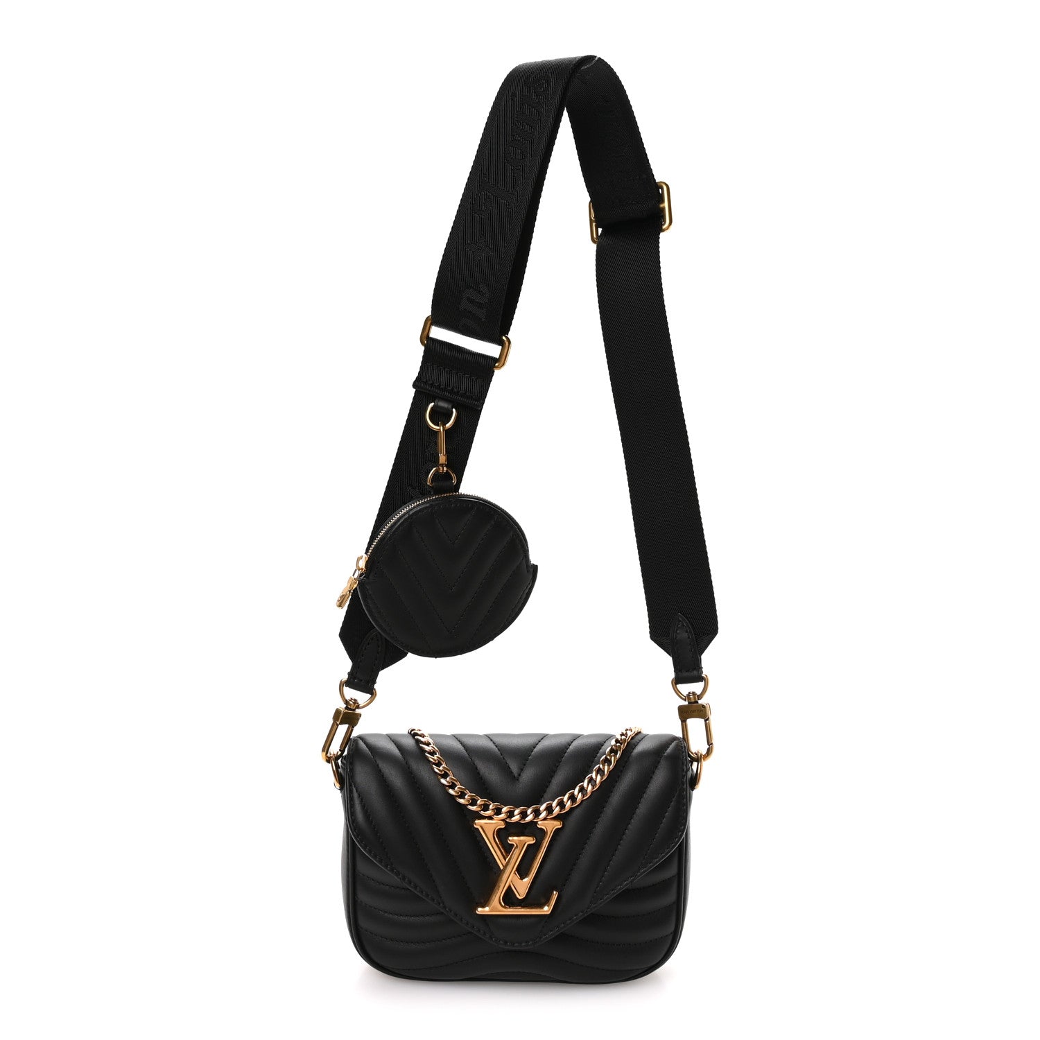 Louis Vuitton Calfskin New Wave Multi Pochette Black 1 of 9