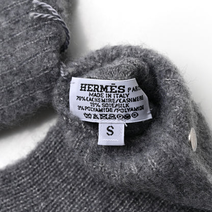 Hermes Cashmere Silk Knit Diva Gloves S Gris 3 of 4