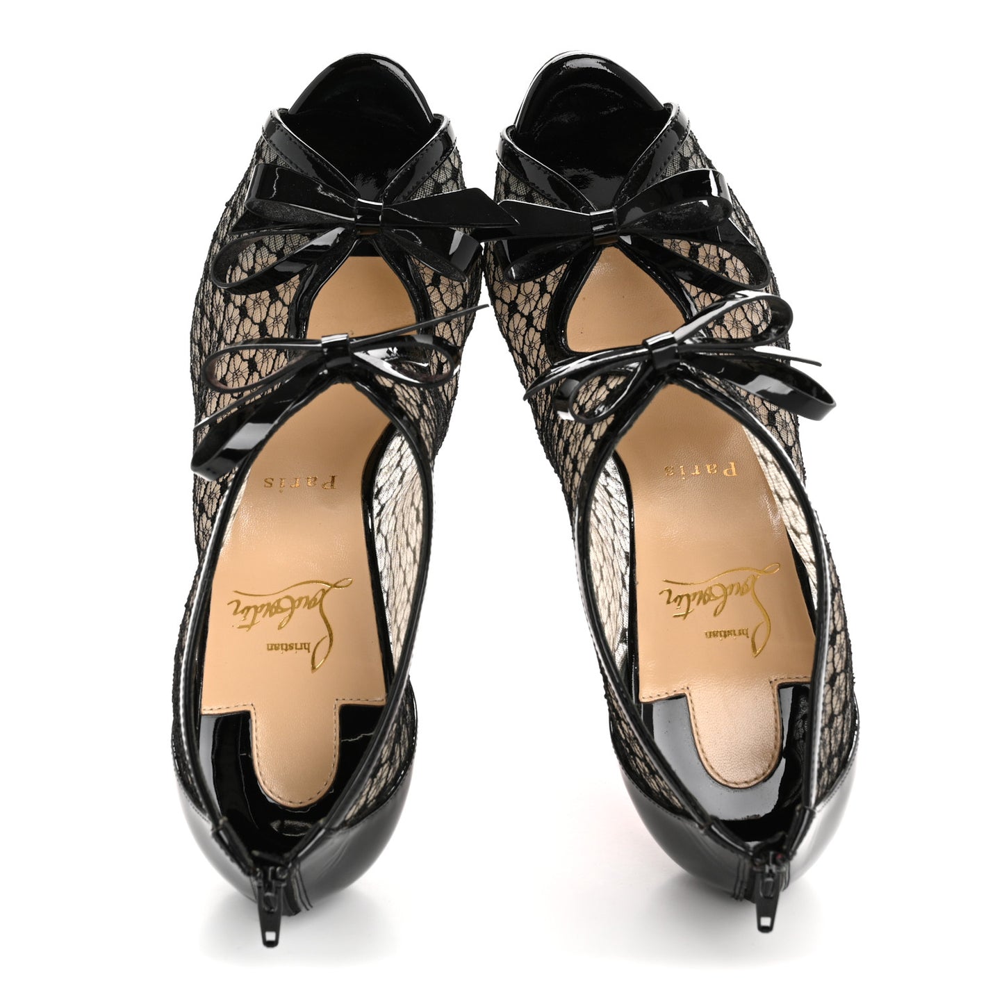 Patent Fishnet Lace Empiralta 120 Pumps 38 Black