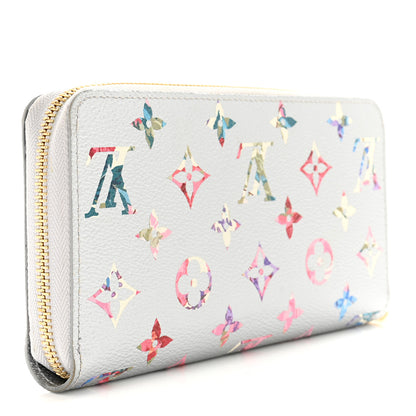 Louis Vuitton Metallic Monogram LV Garden Zippy Wallet Silver 3 of 10