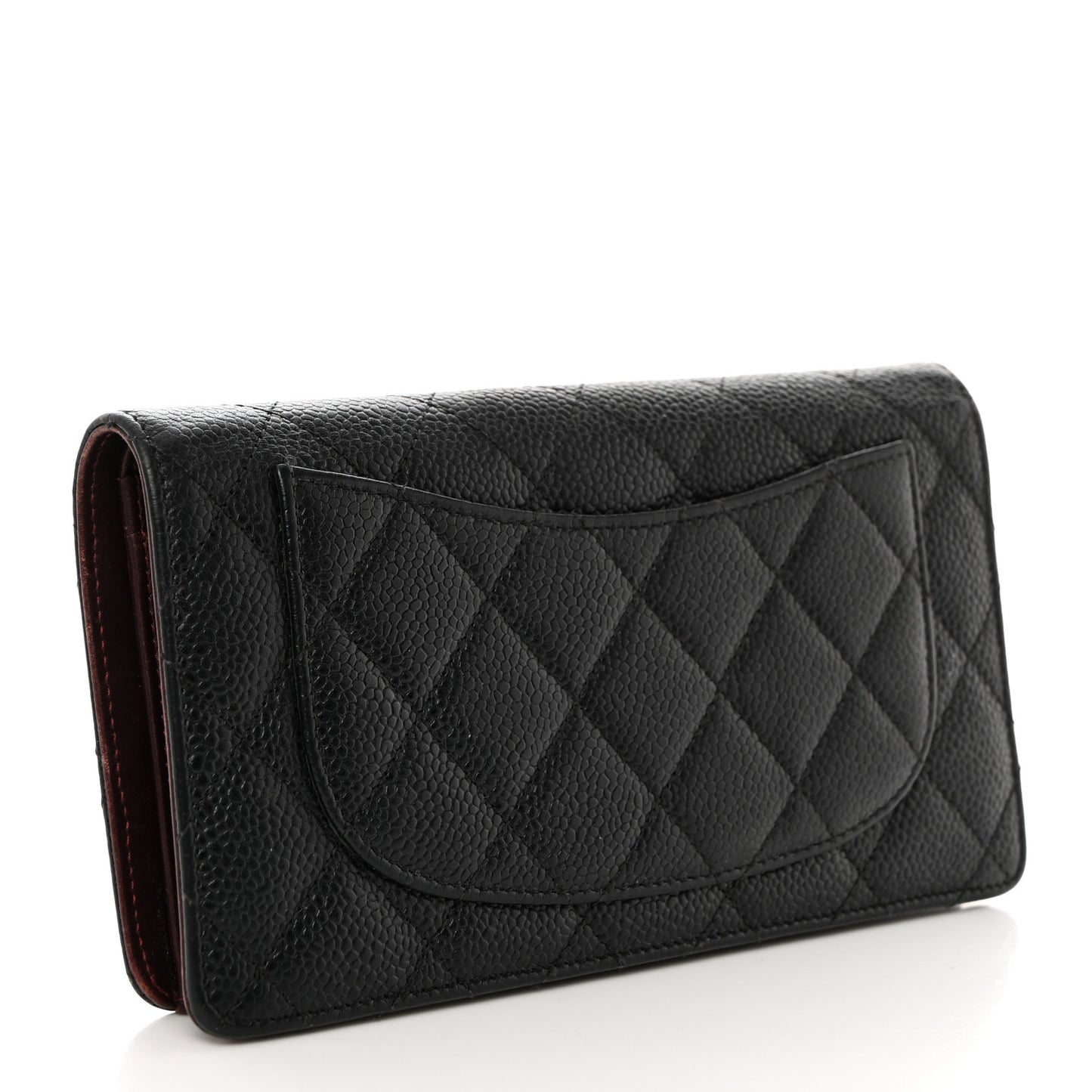 Caviar Quilted Yen Wallet Black