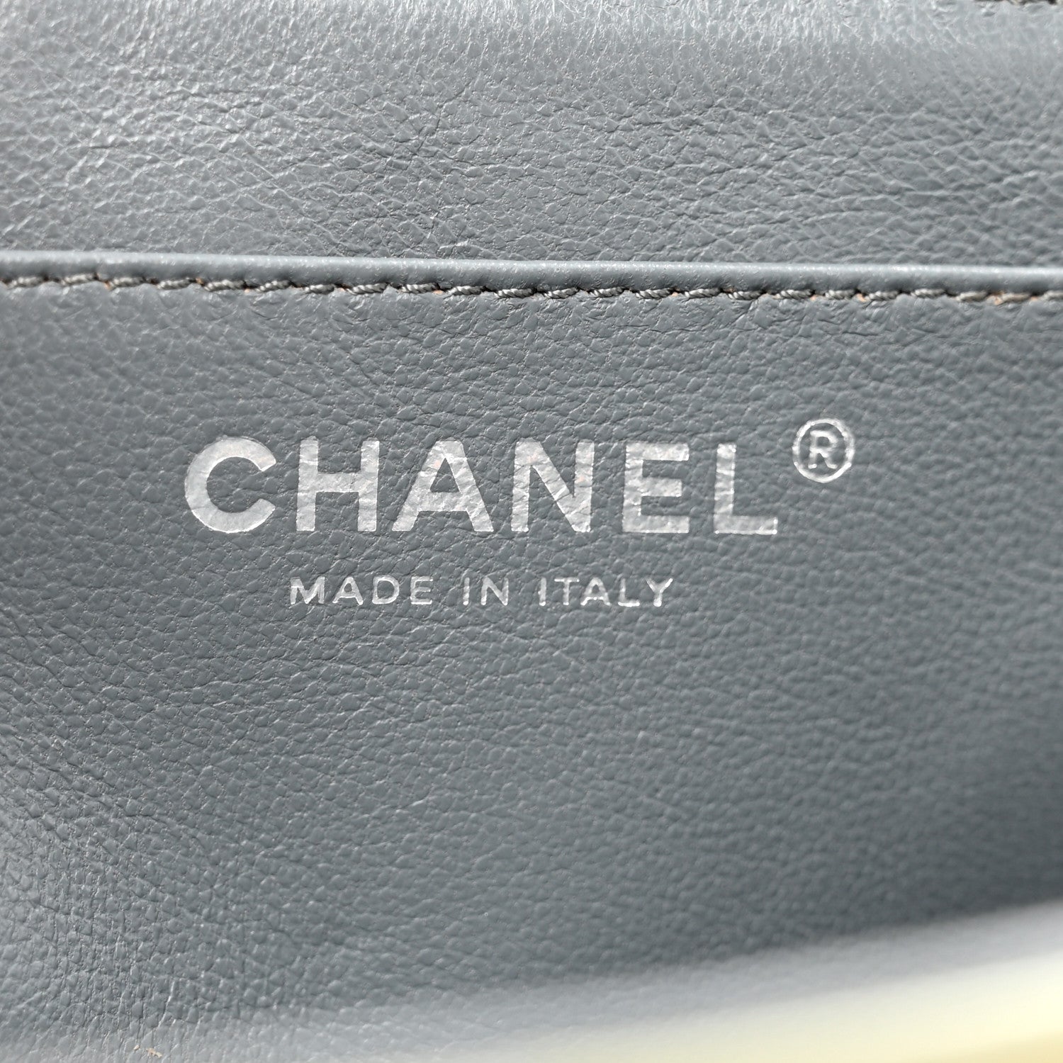 Chanel Patent Quilted Jumbo Single Flap Grey 5 of 10