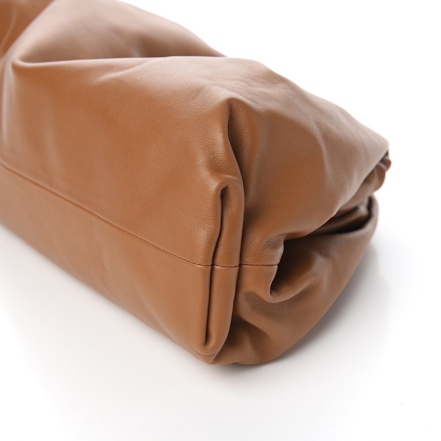 Smooth Butter Calf The Pouch Oversized Clutch Cammello