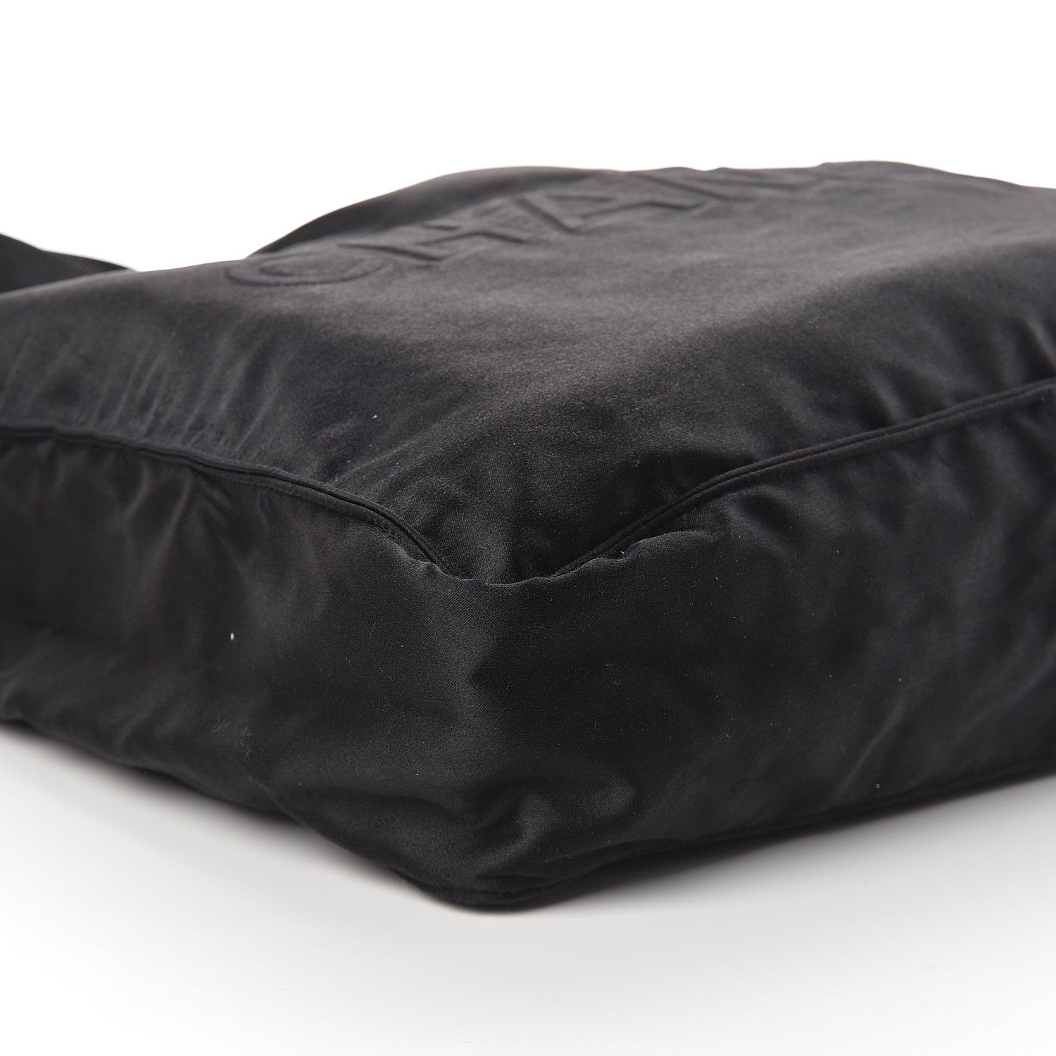 Chanel Satin Shopping Tote Black 9 of 10