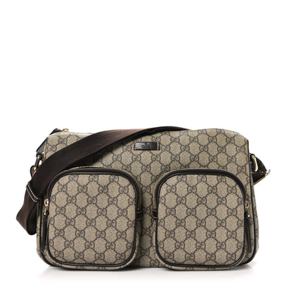 Gucci GG Plus Monogram Front Pocket Messenger Dark Brown 1 of 10