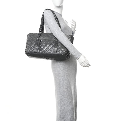 Chanel Aged Calfskin Vintage Ligne XL Lady Braid Tote Grey 2 of 10