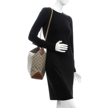 Gucci GG Supreme Monogram Large Linea A Hobo Light Brown 2 of 7