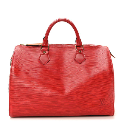 Louis Vuitton Epi Speedy 30 Castillan Red 1 of 13