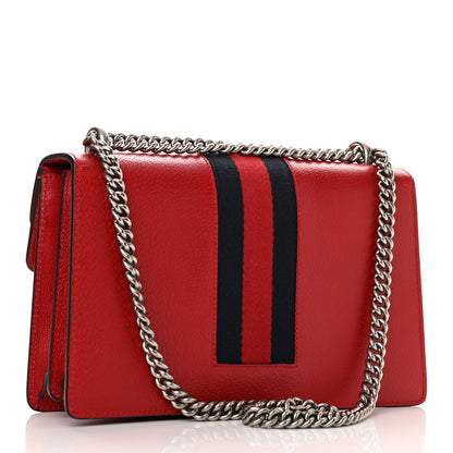 Gucci Calfskin Web Floral Embroidered Small Dionysus Shoulder Bag Hibiscus Red 2 of 11