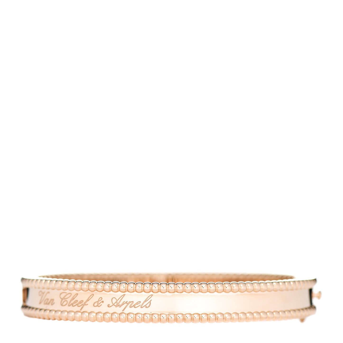 18K Rose Gold Perlee Signature Bangle Bracelet S
