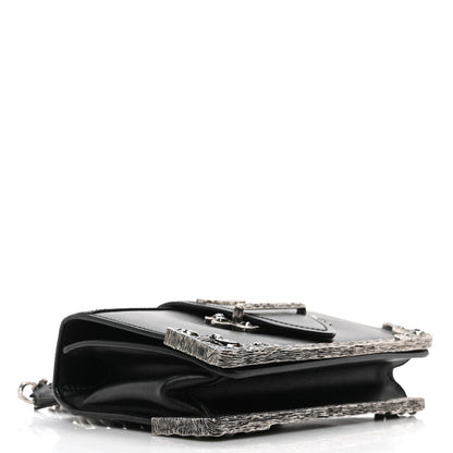 Prada Crystal City Calf Saffiano Cahier Shoulder Bag Black 4 of 9