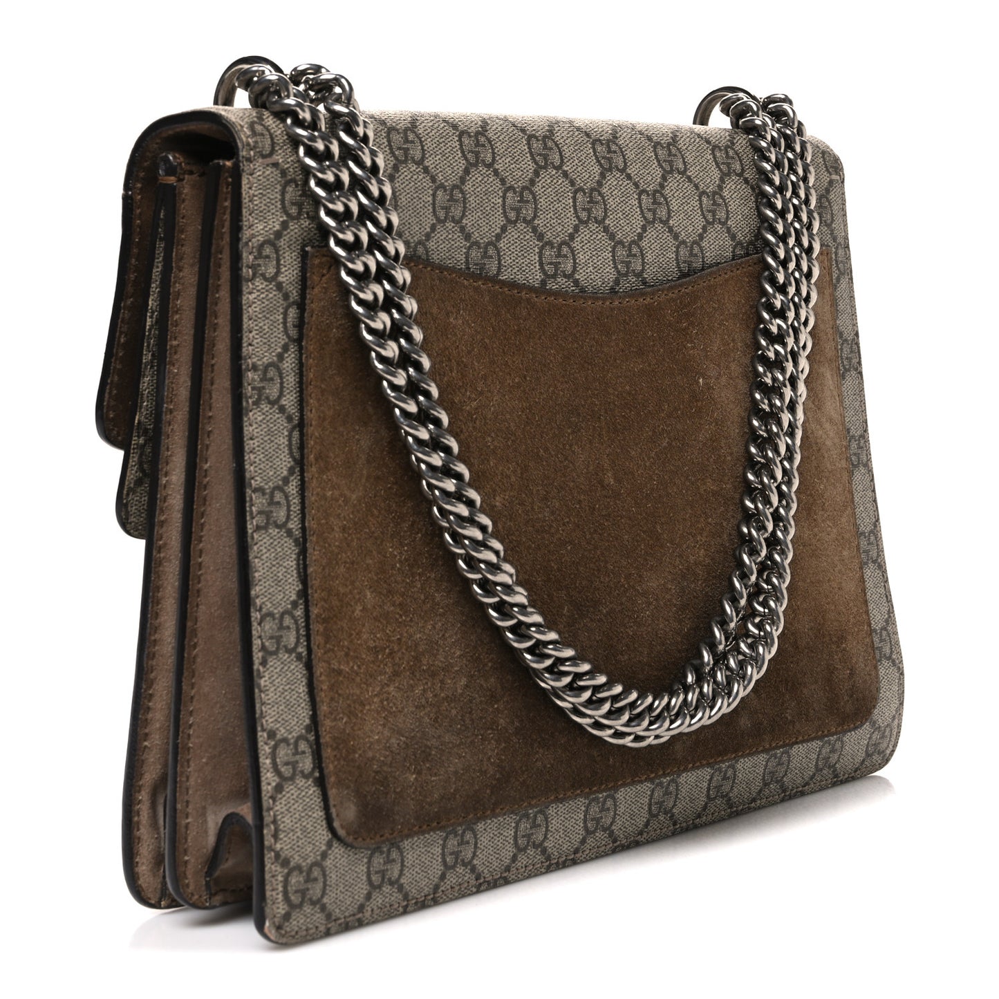 GG Supreme Monogram Medium Dionysus Shoulder Bag Taupe