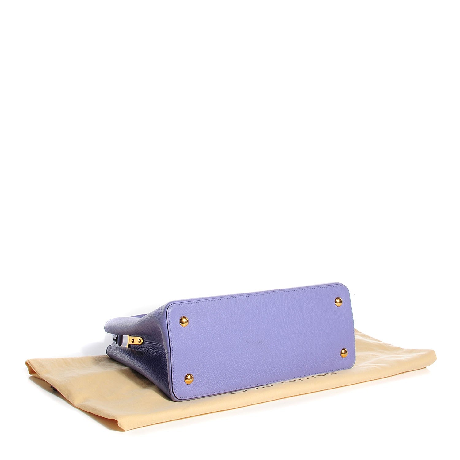 Louis Vuitton Taurillon Capucines MM Lilac 4 of 7
