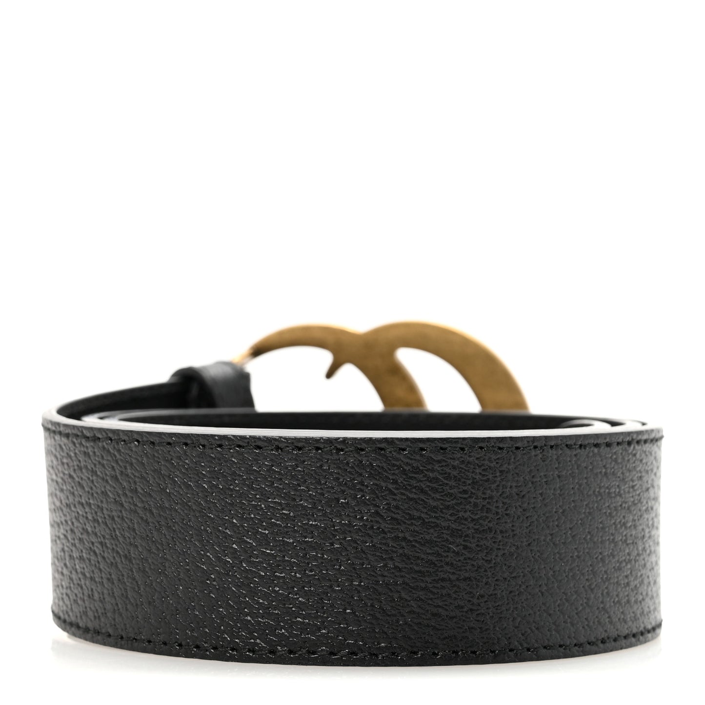 Textured Calfskin Double G 40mm Belt 80 32 Black